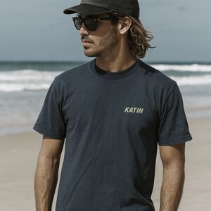 Katin Black 100% Organic Cotton Surf Skater T Shirt Tee Top Mens Size Medium